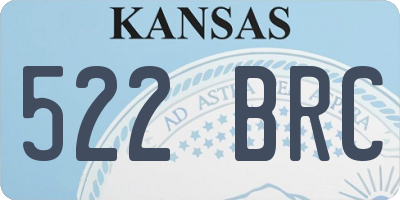 KS license plate 522BRC