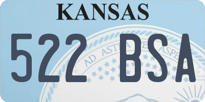 KS license plate 522BSA