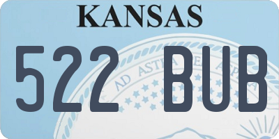 KS license plate 522BUB