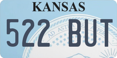 KS license plate 522BUT