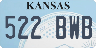 KS license plate 522BWB