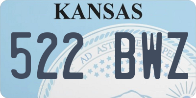KS license plate 522BWZ