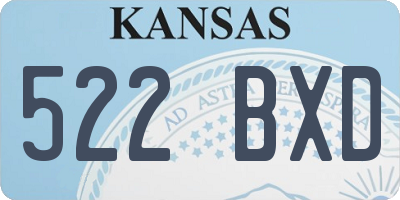 KS license plate 522BXD