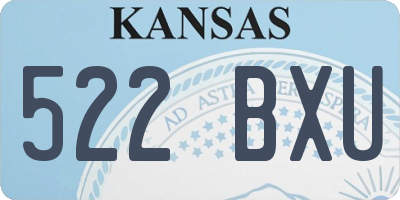 KS license plate 522BXU