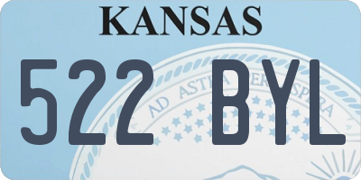 KS license plate 522BYL