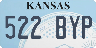 KS license plate 522BYP