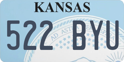 KS license plate 522BYU