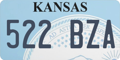 KS license plate 522BZA