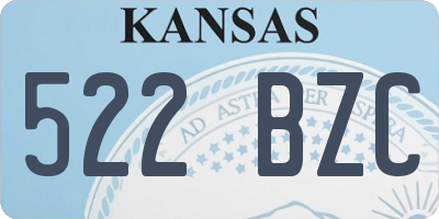 KS license plate 522BZC