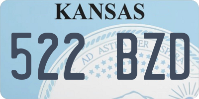 KS license plate 522BZD