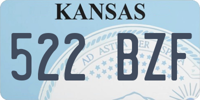 KS license plate 522BZF