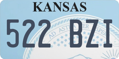 KS license plate 522BZI
