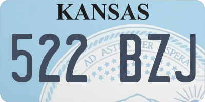 KS license plate 522BZJ