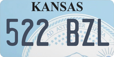 KS license plate 522BZL