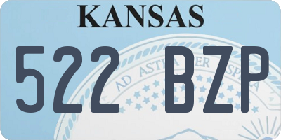 KS license plate 522BZP
