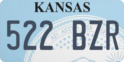 KS license plate 522BZR