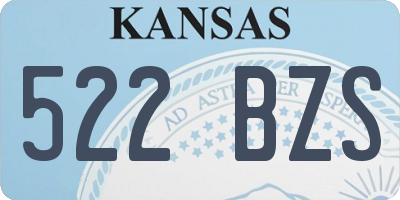 KS license plate 522BZS