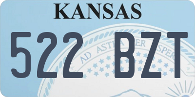 KS license plate 522BZT