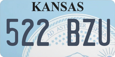 KS license plate 522BZU