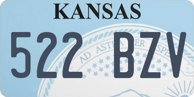 KS license plate 522BZV
