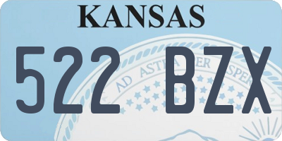 KS license plate 522BZX