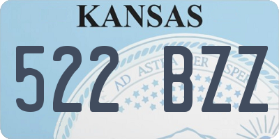 KS license plate 522BZZ