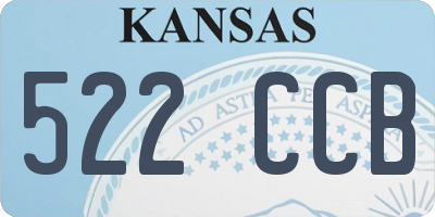 KS license plate 522CCB