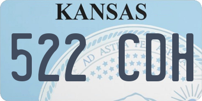 KS license plate 522CDH