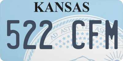 KS license plate 522CFM