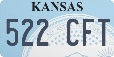 KS license plate 522CFT