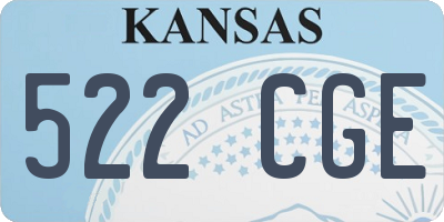 KS license plate 522CGE