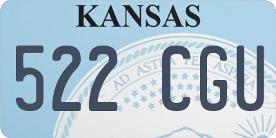 KS license plate 522CGU