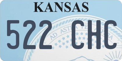 KS license plate 522CHC