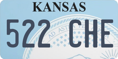 KS license plate 522CHE