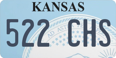 KS license plate 522CHS