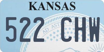 KS license plate 522CHW