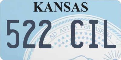 KS license plate 522CIL