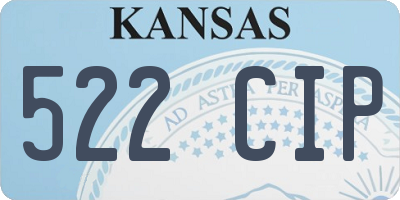KS license plate 522CIP