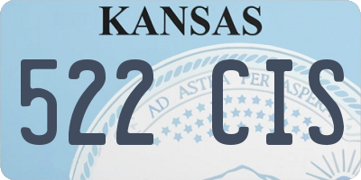KS license plate 522CIS