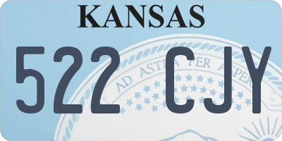 KS license plate 522CJY