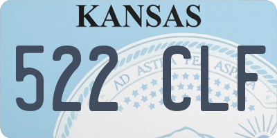 KS license plate 522CLF