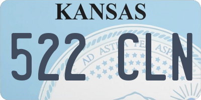 KS license plate 522CLN