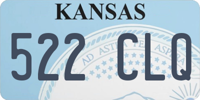 KS license plate 522CLQ