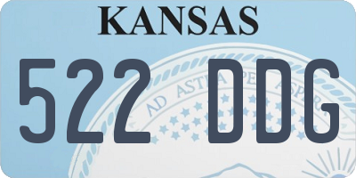 KS license plate 522DDG