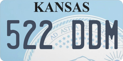 KS license plate 522DDM