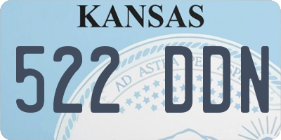 KS license plate 522DDN