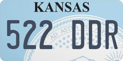 KS license plate 522DDR