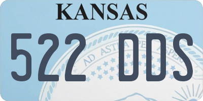 KS license plate 522DDS