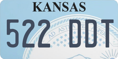 KS license plate 522DDT
