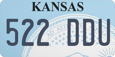 KS license plate 522DDU